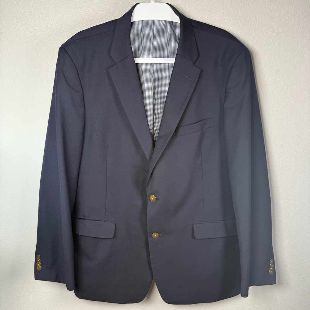 Tommy Hilfiger Men's Navy‎ Blue Wool Blend Sport Coat Jacket Size 44 R
